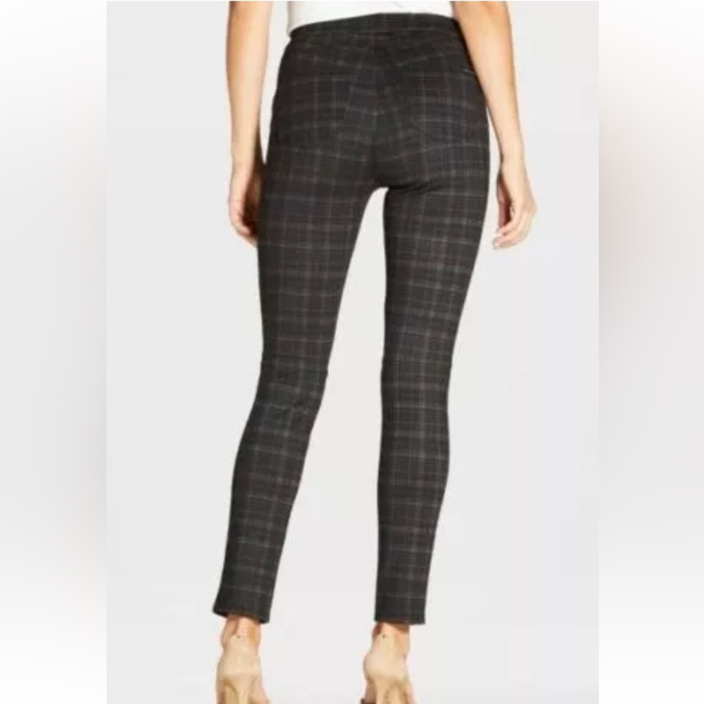 Anthro Sanctuary Plaid "Grease" Leggings Brown Black Rust XS w MEASUREMENTS!
